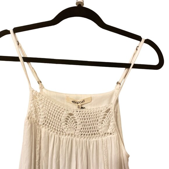 NWT Rip Curl Alira Crochet-Trim Maxi Dress - White, Size X Small - Picture 4 of 7